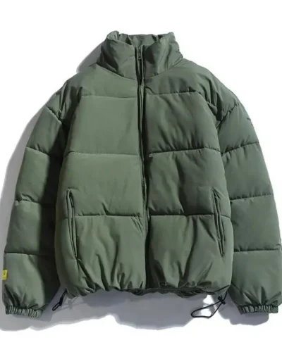 2024 Winter Coat Men's Warm Parkas Streetwear Cotton Coats Slim Male Jackets Solid Windproof Padded Coat Mens Clothing