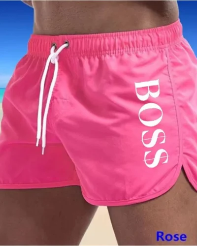 2025 New Mesh Breathable Fitness Men's Fashion Sports Shorts Running Speed Dry Pants Summer Thin Training Beach Pants Swim Cool