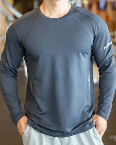 High Quality Running Shirt Tops Clothing Men Gym Sport Tshirt Quick Dry Compression Swearshirt Fitness Breathable Sportswear