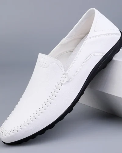 Split Leather Men Loafers Slip On Flats Casual Shoes For Men Moccasins Super Soft Men Footwear For Summer And Spring