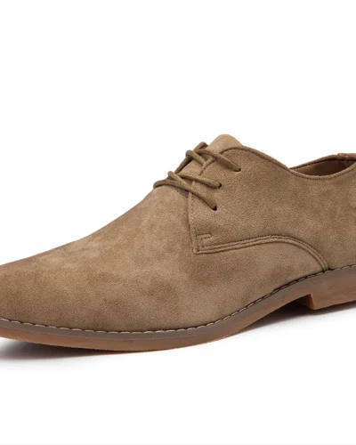 Men's Matte Leather Black/brown Casual Business Office Oxfords Formal Suede Leather Shoes for Men New Arrivals Male Derby Style