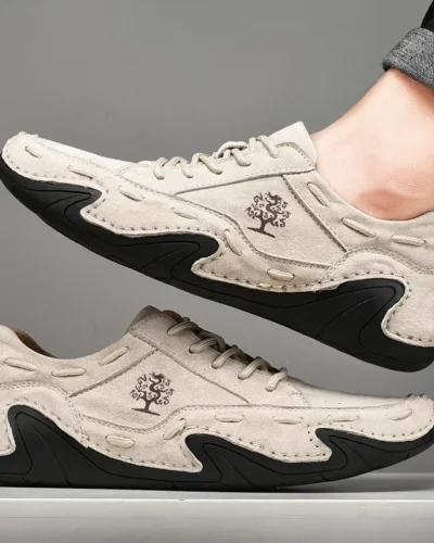 Men Casual Shoes Leather Fashion Men Sneakers Handmade Breathable Mens Loafers Moccasins Luxury Brand Boat Shoes Plus Size 38-48