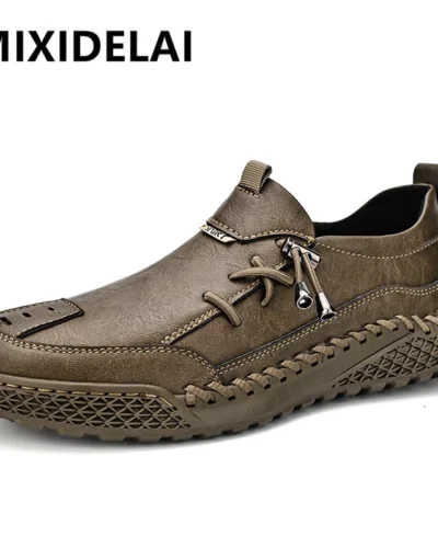 Outdoor Men's Shoes Fashion Loafers Casual Shoes Handmade Lightweight Soft Flat Breathable Boat Shoes Moccasins Men's Sneakers