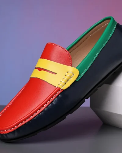 Men Shoes Leather Casual Luxury Formal Man Loafers Moccasins Italian Breathable Slip on Male Boat Shoes Comfortable Driving Shoe