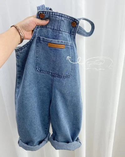 2025 Summer New Children Denim Overalls Loose Girls Jeans Kids Boys Casual Pocket Overalls Baby Bib Pants Infant Clothes