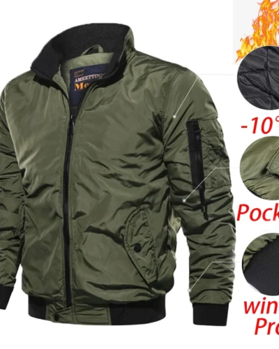 New Men Military Jackes Coat Mens Autumn Winter Bomber Jackets Mens Casual Outdoor Windproof Army Jacket Male 5XL Plus Size