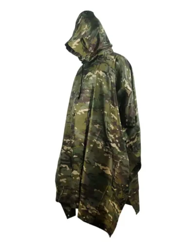 CP Jungle Portable Camouflage Waterproof Fabric Rain Protection Cape Adult Poncho Raincoat Cloak Travel Rainproof Motorcycle Man