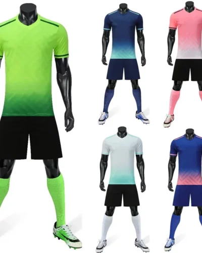 Football Jerseys High Quality Blank Soccer Short Sleeve Shorts Kids Women Men Sport T-Shirt DIY Number Customization