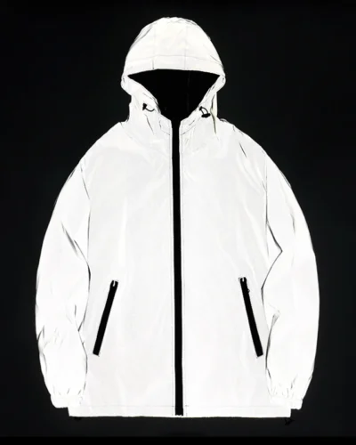 NEW SIZE Night Reflective Jackets Double Fabric Windbreaker Hooded Jacket Men Hip Hop Dancer Waterproof Zipper Coats Outwear