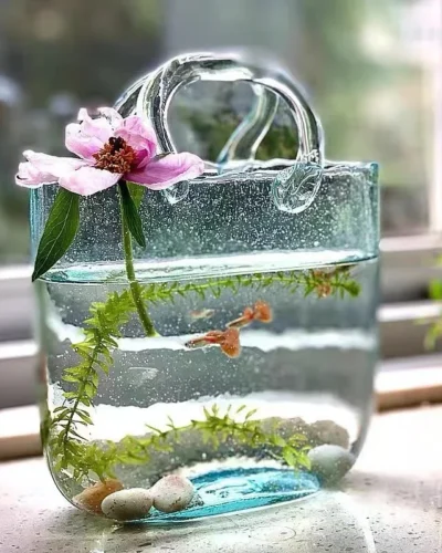 Glass Flower Vase Nordic Style Glasses For Plants Transparent Bubble Glass Flower Vases Flower Pot Home Decor Table Ornaments