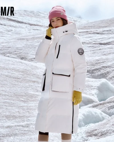 Semir Long Down Jacket 2024 Winter New Windproof Warm Loose Casual Jacket
