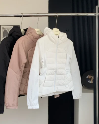 Women's Ultra Light Down Jacket 90% White Duck Down Female Slim Fit Down Yoga Lulu Trendy Portable Hoodie Outwear Coats DJ03