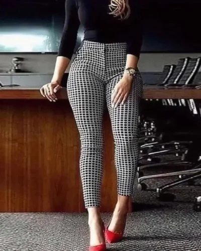 Fashion Casual Women trousers High Waist Skinny Pants Female Trousers Pants Casual Pants