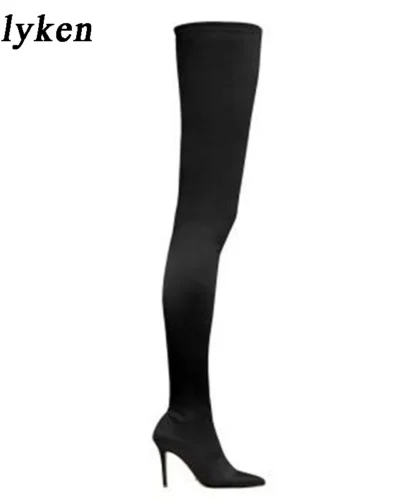 Eilyken 2025 Thigh High Women Boots Over The Knee Elastic Stretch Sexy Nightclub Shoes Long Zapatillas Mujer