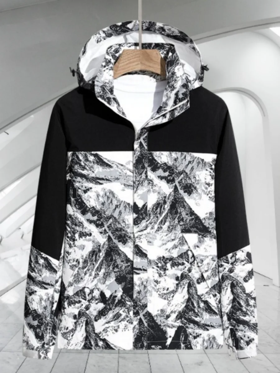 New Men's Hooded Jacket Lightweight Breathable Windproof Waterproof Outdoor Coat Multifunctional Hiking Trekking Travel Outerwe - Image 4