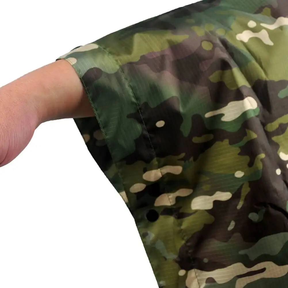 CP Jungle Portable Camouflage Waterproof Fabric Rain Protection Cape Adult Poncho Raincoat Cloak Travel Rainproof Motorcycle Man - Image 4