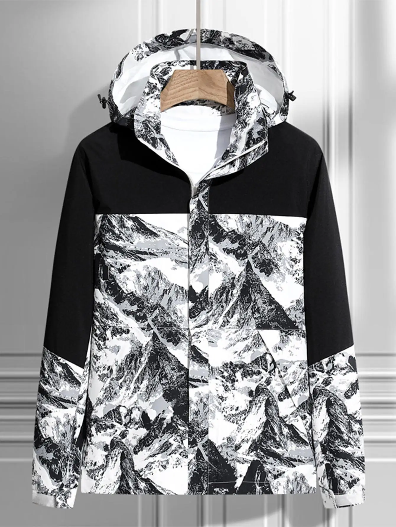 New Men's Hooded Jacket Lightweight Breathable Windproof Waterproof Outdoor Coat Multifunctional Hiking Trekking Travel Outerwe - Image 3
