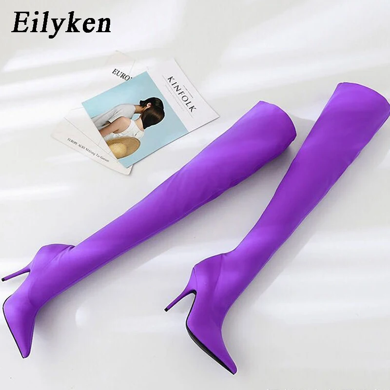 Eilyken 2025 Thigh High Women Boots Over The Knee Elastic Stretch Sexy Nightclub Shoes Long Zapatillas Mujer - Image 5