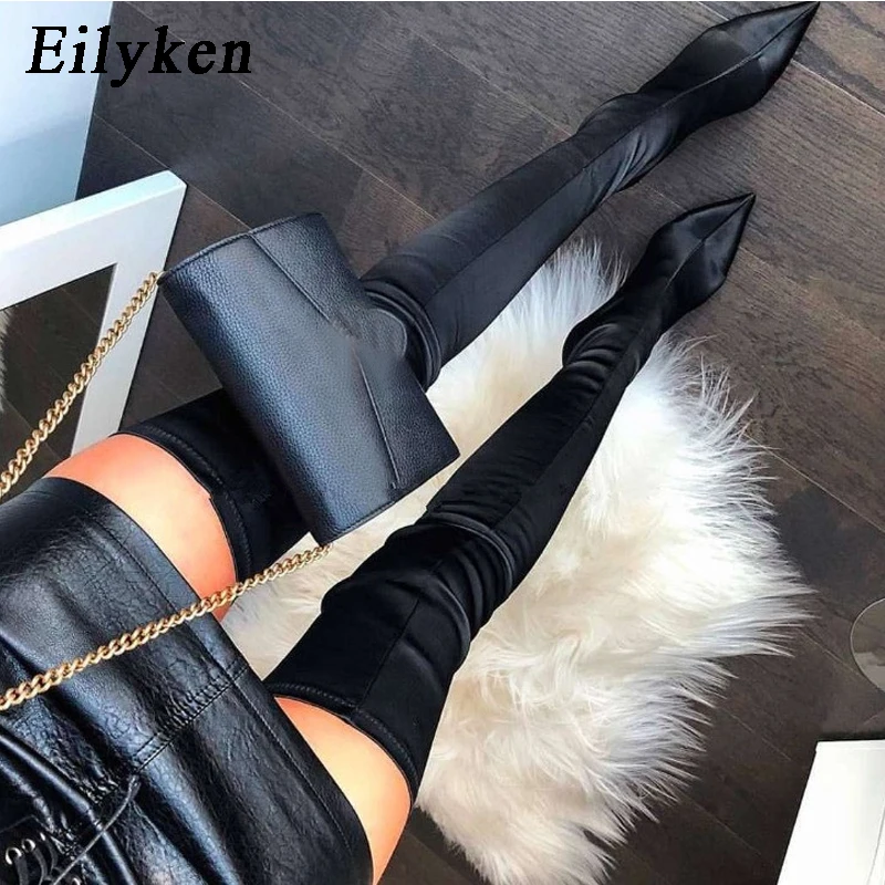Eilyken 2025 Thigh High Women Boots Over The Knee Elastic Stretch Sexy Nightclub Shoes Long Zapatillas Mujer - Image 3
