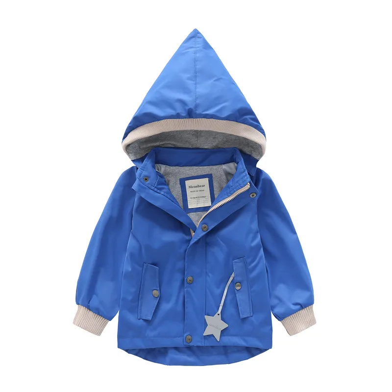 Baby and Girls Boys Plain Waterpoof Lined Hooded Zip Jackets School Kids Track Coats Child Outfit Tops Windbreaker 2-11Yr - Image 6
