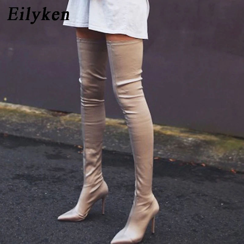 Eilyken 2025 Thigh High Women Boots Over The Knee Elastic Stretch Sexy Nightclub Shoes Long Zapatillas Mujer - Image 2