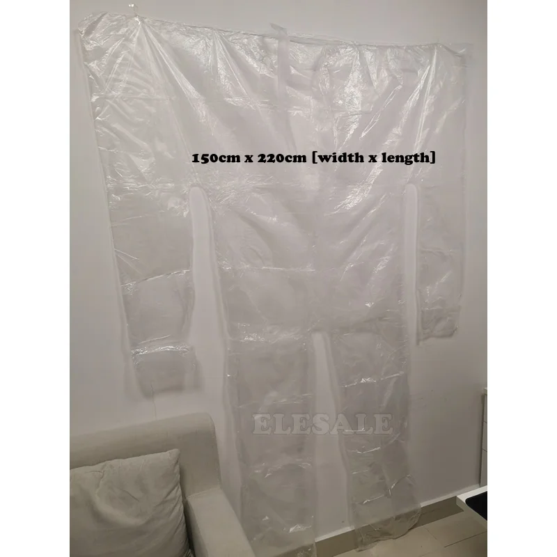 10Pcs/Pack Disposable Sauna Sweat Coverall Clear Waterproof PE Plastic Body Suit Weight Loss Sauna Wholesale For Beauty Salon - Image 5