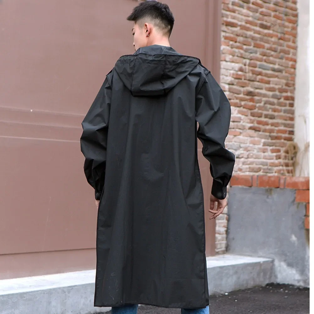Waterproof Raincoat Man Black Adult Windbreaker Style Raincoat Raincoats for Rain Umbrella Rope Poncho Windproof Hood Biker Coat - Image 5