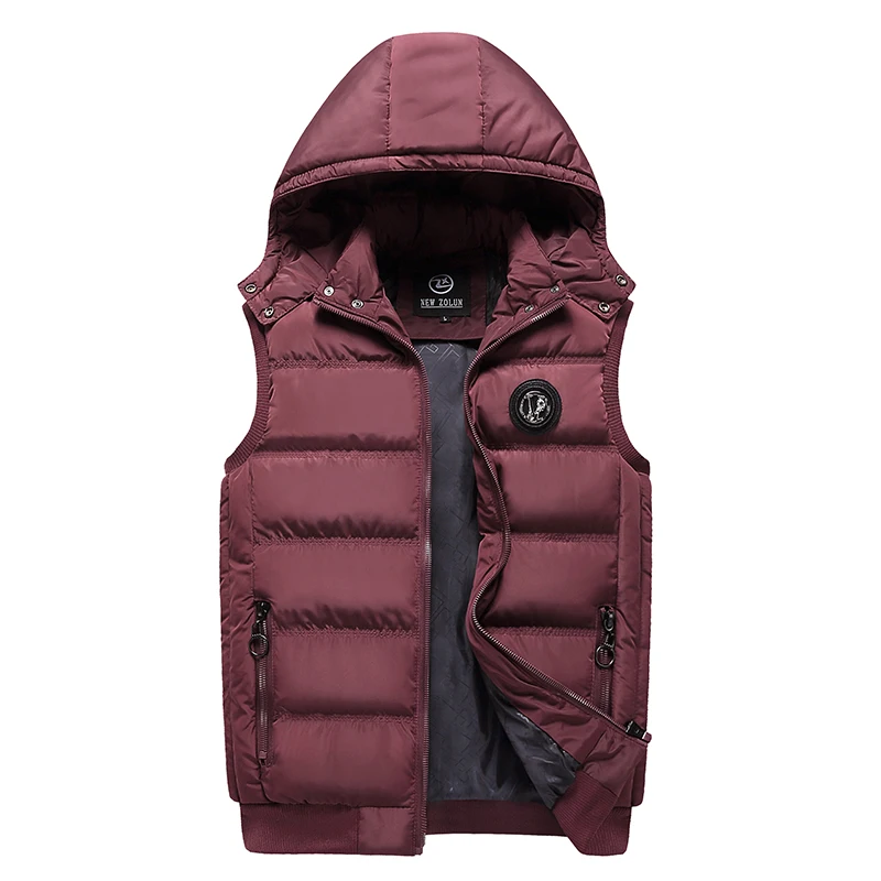 5XL Men's Vest Jacket Winter Waterproof Warm Sleeveless Men Jacket Fashion Hooded Casual Vest Men Autumn Thicken Waistcoat - Image 2