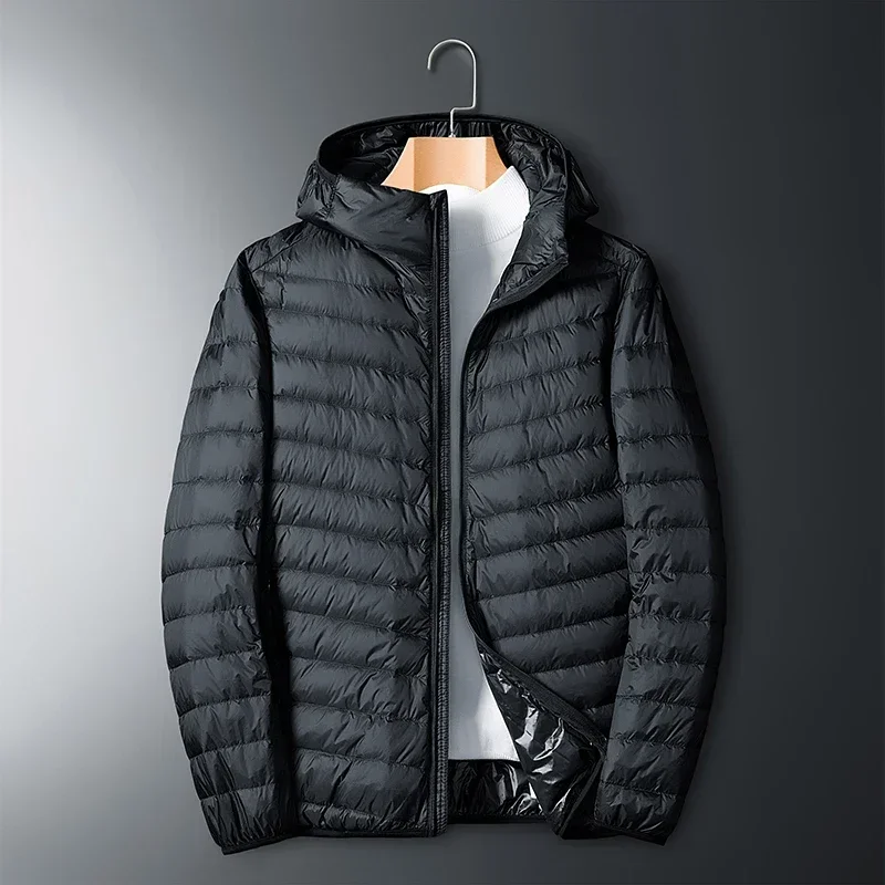 UETEEY 2024 Autumn Winter White Duck Down Jacket Men Light Weight Warm Waterproof Casual Outdoor Portable Male Puffer Coats - Image 4