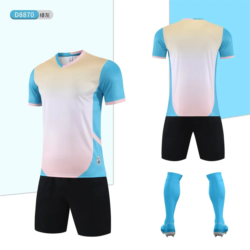 Football Jerseys Men's Plus-Size Breathable Comfortable Custom Letters Number Name Soccer Team Training Sport Uniform - Image 3