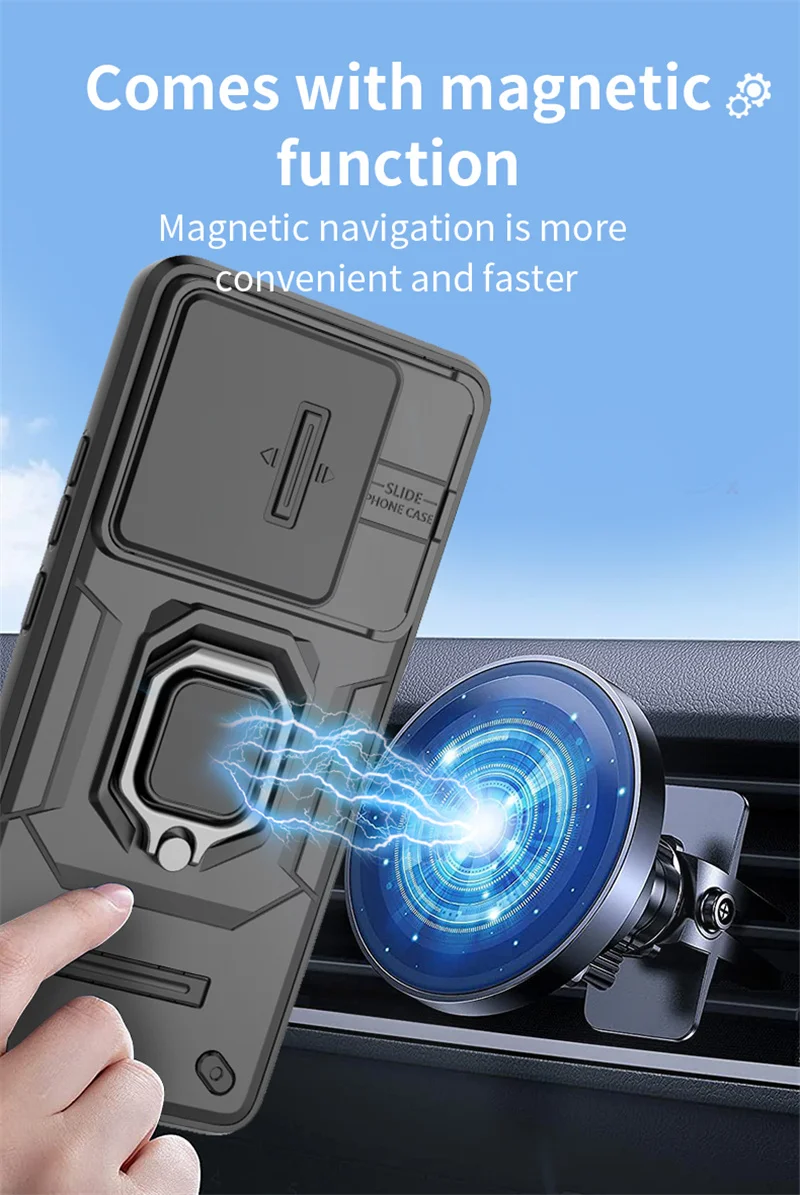 For OnePlus Nord 4 5G Case Car Magnetic Ring Stand Armor Phone Cases for One Plus Nord4 1+Nord 4 2024 CPH2663 6.74" Back Cover - Image 4
