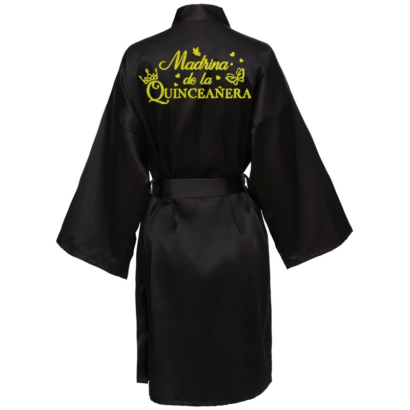 Mis15 Años Robe 15 Years Girl Birthday Party Robes Quinceanera Robe Mis XV Bathrobe Silkly Nightgown - Image 5