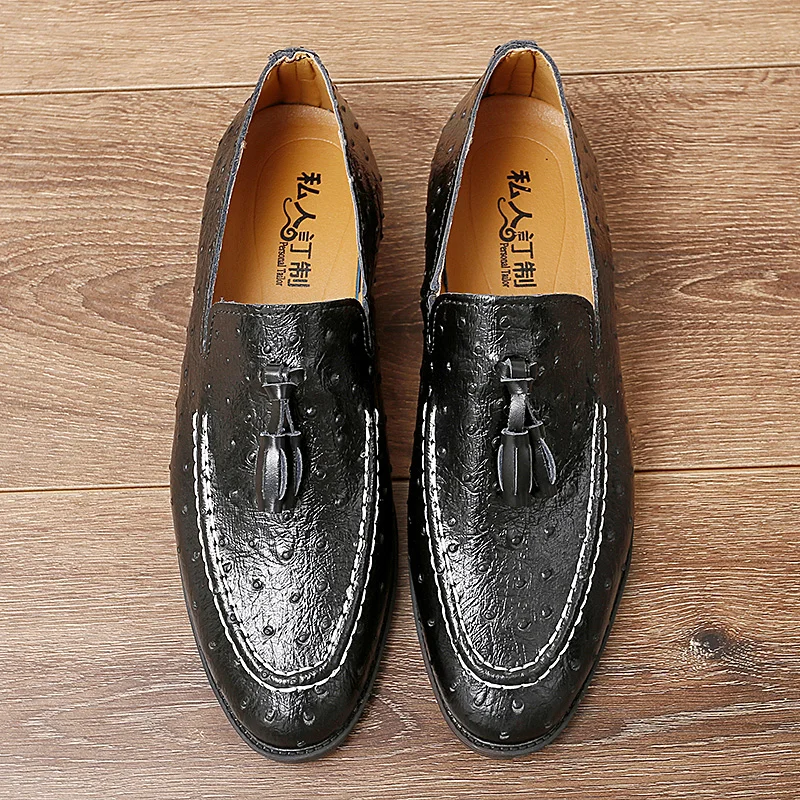 Brand White Tassel Men's Leather Shoes Casual Moccasin Homme Men's Oxford Shoes Flat Men's Boat Shoes Business Men's Loafers - Image 6