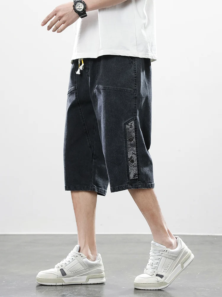 Summer Men Short Jeans Breeches Hip Hop Streetwear Baggy Denim Shorts Cotton Casual Straight Capris Pants Plus Size 8XL - Image 3