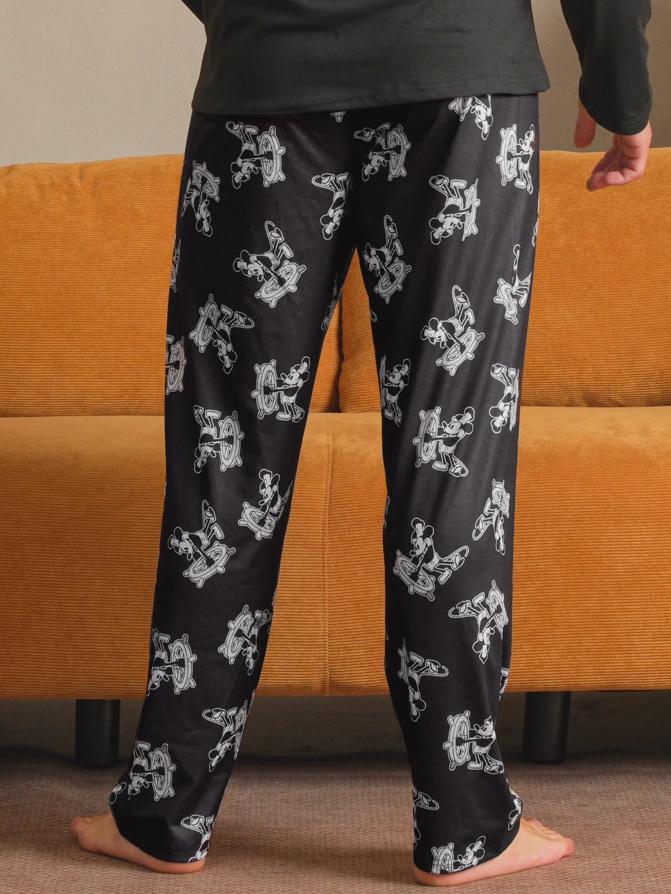 1 pack Men's pajamas long pants for autumn and winter printed casual home pants - Image 2
