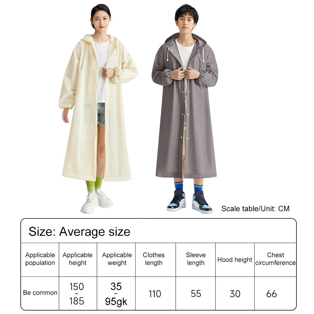 3-10PCS Disposable Adult Long Raincoat Windproof Hooded Rain Poncho Drawstring Long Hooded Rain Coats for Travel Emergency - Image 6