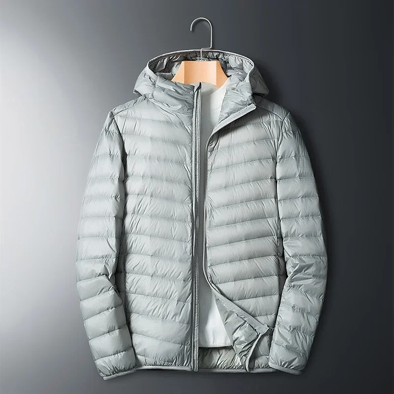 UETEEY 2024 Autumn Winter White Duck Down Jacket Men Light Weight Warm Waterproof Casual Outdoor Portable Male Puffer Coats - Image 3