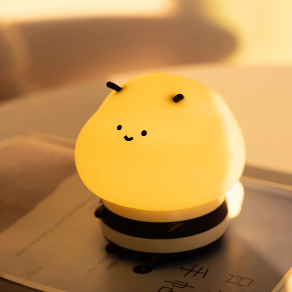 LED Night Lights Bee Creative Bedside Room Decoration Atmosphere LED Light Desk Lamp Nightlight for Kids Christmas Birthday Gift - Image 4