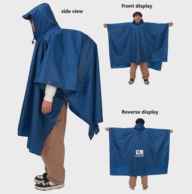 New Waterproof Rain Resistant Men's Raincoat with Hood Rain Jackets Adult Big Size Raincoat Waterproof Cape Rain Poncho XYJ03 - Image 3