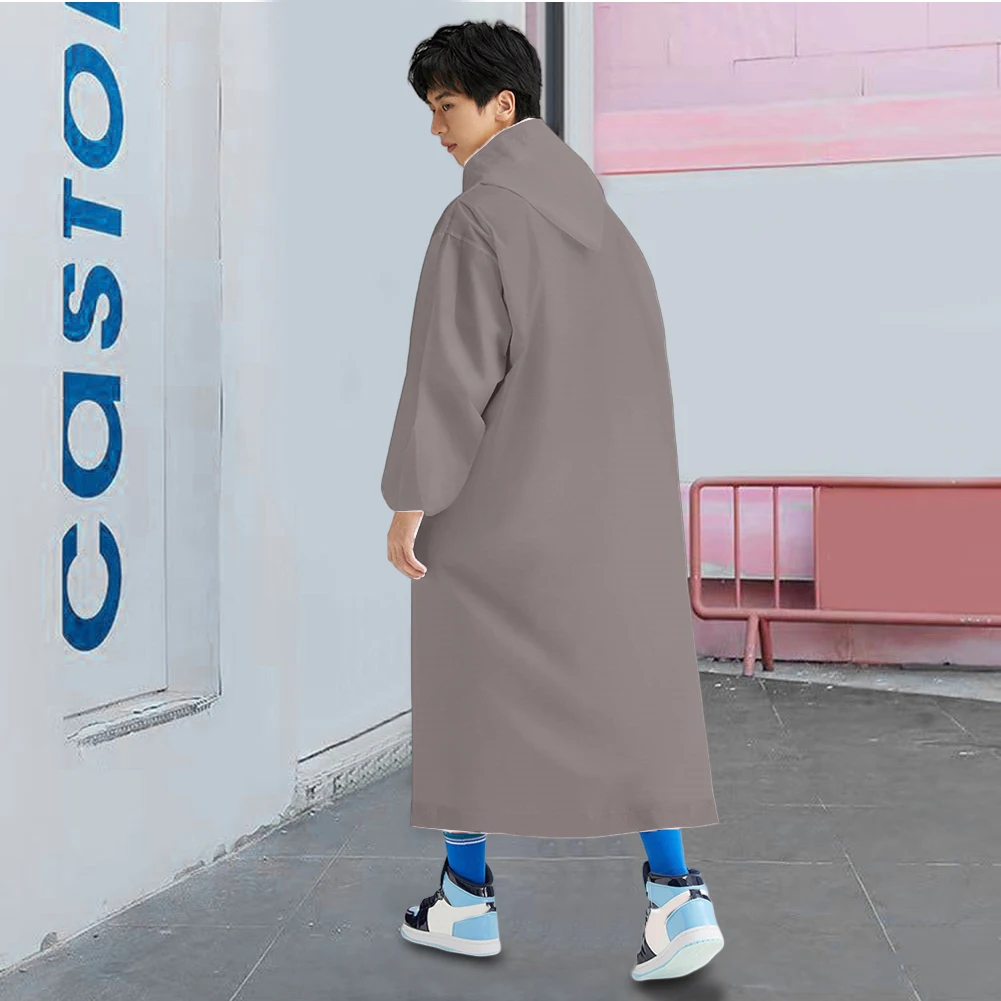 3-10PCS Disposable Adult Long Raincoat Windproof Hooded Rain Poncho Drawstring Long Hooded Rain Coats for Travel Emergency - Image 5