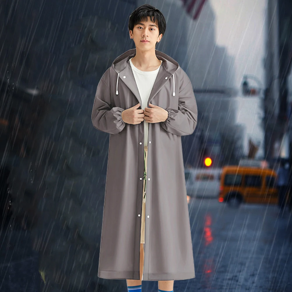 3-10PCS Disposable Adult Long Raincoat Windproof Hooded Rain Poncho Drawstring Long Hooded Rain Coats for Travel Emergency - Image 3