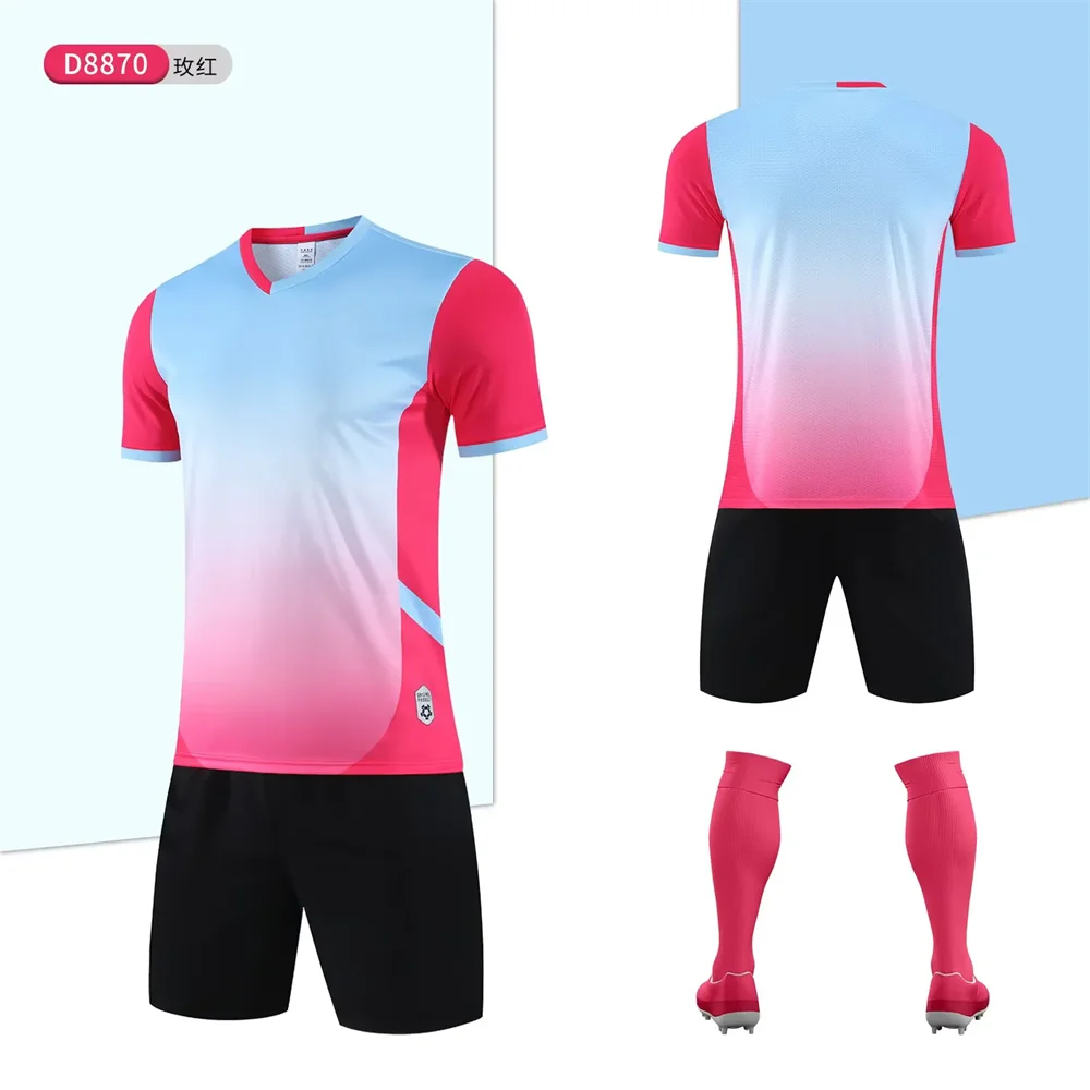 Football Jerseys Men's Plus-Size Breathable Comfortable Custom Letters Number Name Soccer Team Training Sport Uniform - Image 2