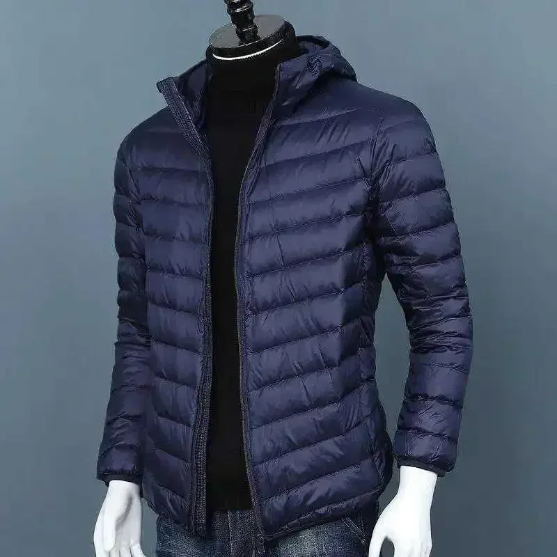 UETEEY 2024 Autumn Winter White Duck Down Jacket Men Light Weight Warm Waterproof Casual Outdoor Portable Male Puffer Coats - Image 2