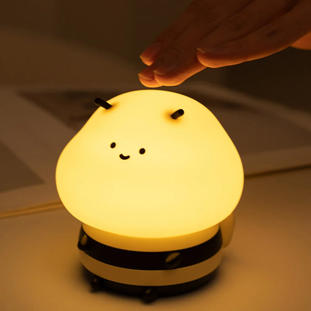 LED Night Lights Bee Creative Bedside Room Decoration Atmosphere LED Light Desk Lamp Nightlight for Kids Christmas Birthday Gift - Image 2