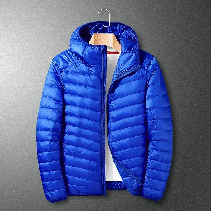 UETEEY 2024 Autumn Winter White Duck Down Jacket Men Light Weight Warm Waterproof Casual Outdoor Portable Male Puffer Coats - Image 6