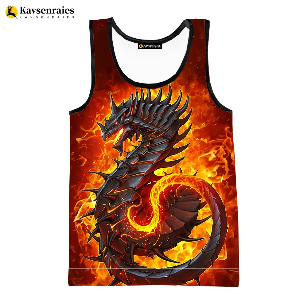 New China Dragon 3D Tank Tops Men Women Children Fashion Casual Streetwear Sleeveless Shirts Quick-drying T-shirt Men's Clothing - Image 3