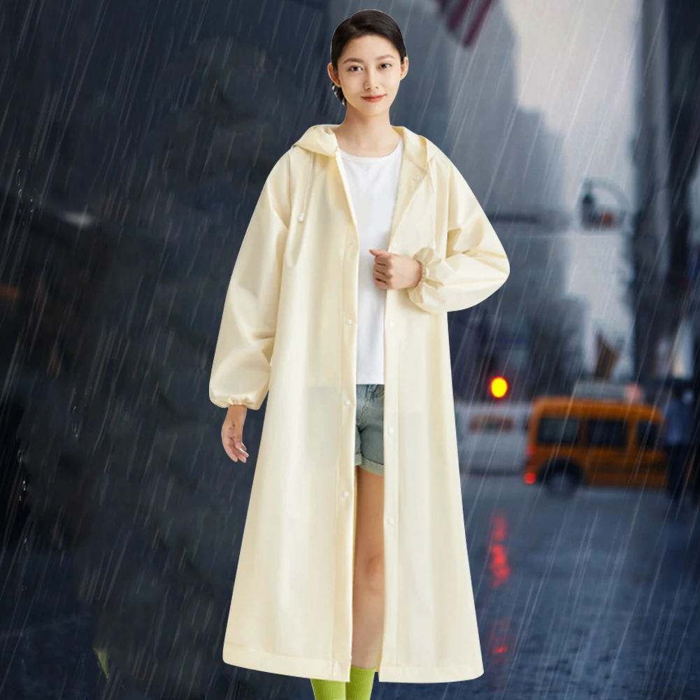 3-10PCS Disposable Adult Long Raincoat Windproof Hooded Rain Poncho Drawstring Long Hooded Rain Coats for Travel Emergency - Image 4