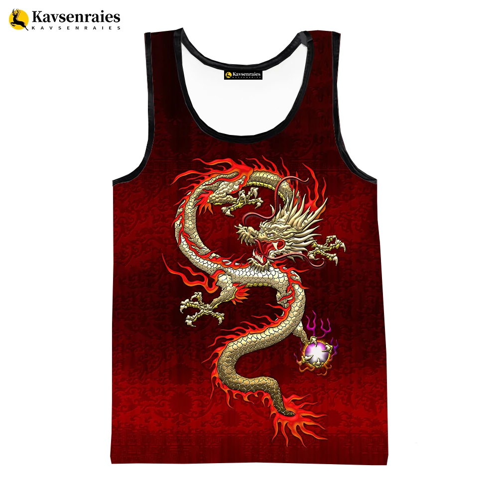 New China Dragon 3D Tank Tops Men Women Children Fashion Casual Streetwear Sleeveless Shirts Quick-drying T-shirt Men's Clothing - Image 6