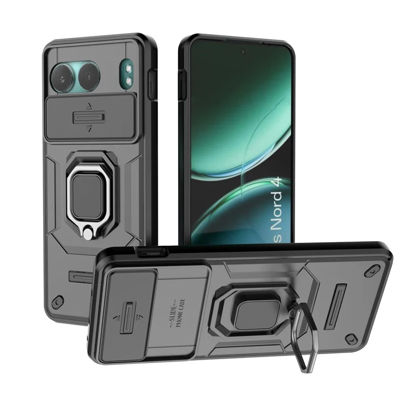 For OnePlus Nord 4 5G Case Car Magnetic Ring Stand Armor Phone Cases for One Plus Nord4 1+Nord 4 2024 CPH2663 6.74" Back Cover - Image 2