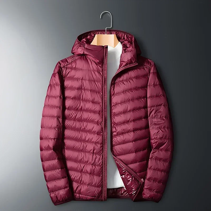 UETEEY 2024 Autumn Winter White Duck Down Jacket Men Light Weight Warm Waterproof Casual Outdoor Portable Male Puffer Coats - Image 5